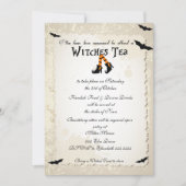 Halloween Witchs' Tea-Party Einladung (Vorderseite)