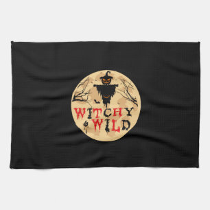 Halloween Witchy and Wild Geburtstag Geschirrtuch