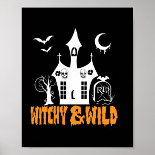 Halloween Witchy and Wild Geburtstag Poster