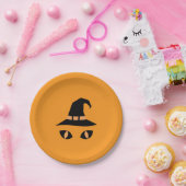 Halloween witchy cat pappteller (Party)