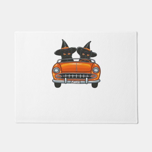 Halloween Witchy Cats Classic T - Shirt Fußmatte (Vorderseite)