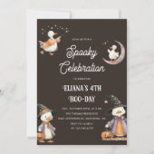 Halloween Witchy Goose Spooky Kindergeburtstag Einladung (Vorderseite)