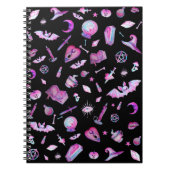 Halloween : Witchy Goth Pattern Notizblock (Vorderseite)