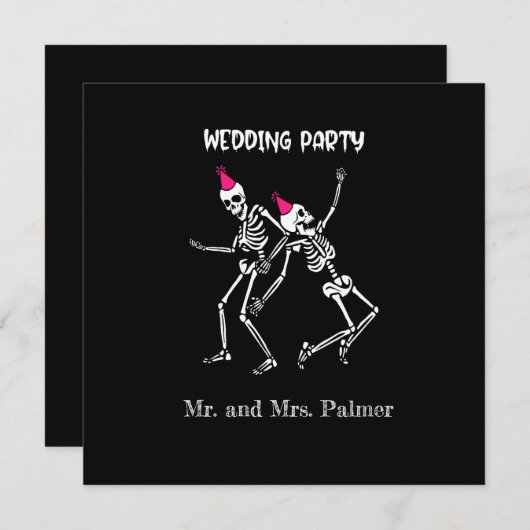 Halloween Witchy Goth Wedding Party Einladung (Vorne/Hinten)