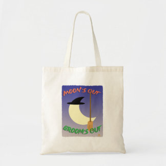 Halloween Witchy Moons Out Brooms Motto Tragetasche
