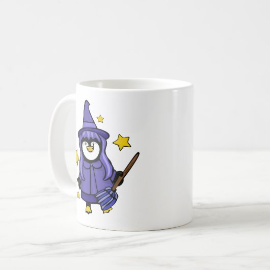 Halloween Witchy Penguin Kaffeetasse (Vorderseite Links)