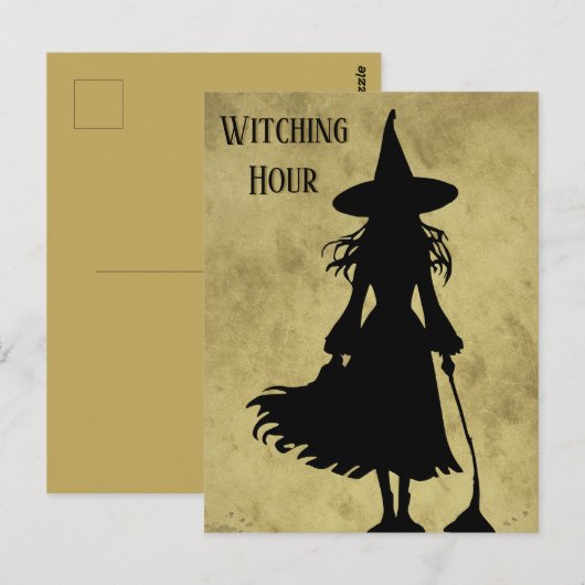 Halloween Witchy Postcard Mailing Postkarte (Vorne/Hinten)
