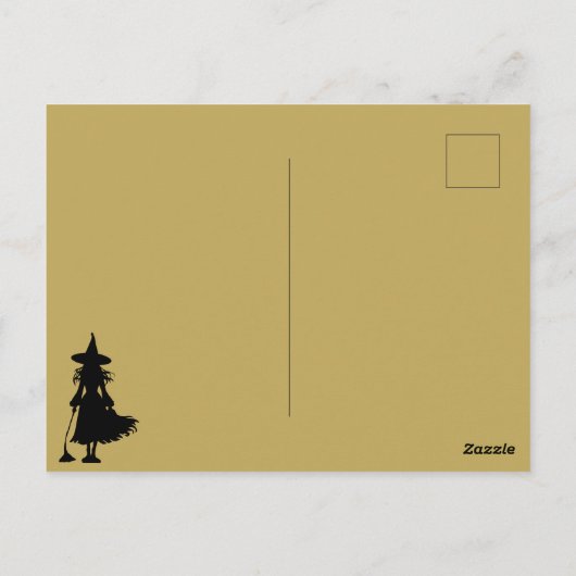 Halloween Witchy Postcard Mailing Postkarte (Rückseite)