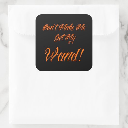 Halloween Witchy Quote Quadratischer Aufkleber (Tasche)