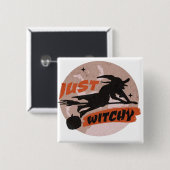 Halloween Witchy Retro Hexenkostüm Candy Button (Vorne & Hinten)