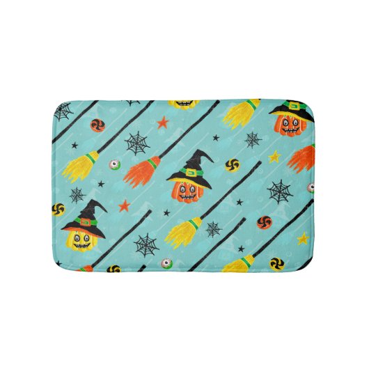 Halloween Witchy Seamless Theme Badematte (Vorderseite)