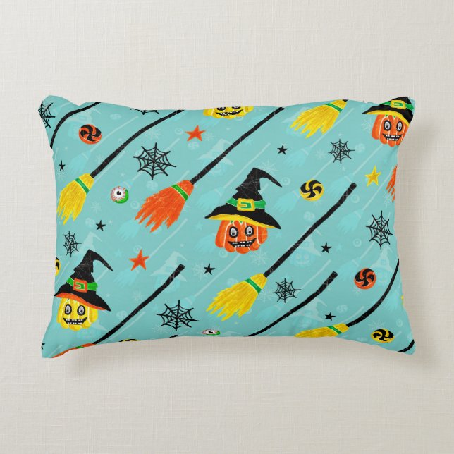 Halloween Witchy Seamless Theme Dekokissen (Vorderseite)