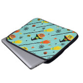 Halloween Witchy Seamless Theme Laptopschutzhülle (Vorne Knopf)
