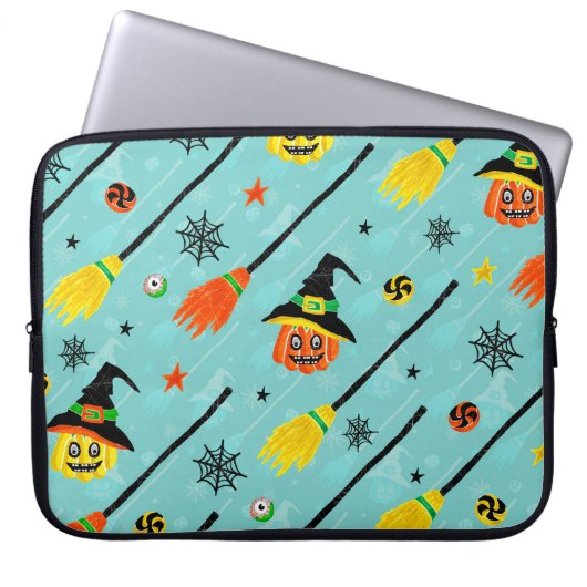 Halloween Witchy Seamless Theme Laptopschutzhülle (Vorderseite)