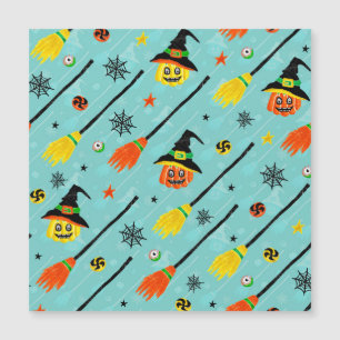 Halloween Witchy Seamless Theme Magnetkarte