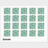 Halloween Witchy Seamless Theme Quadratischer Aufkleber (Blatt)