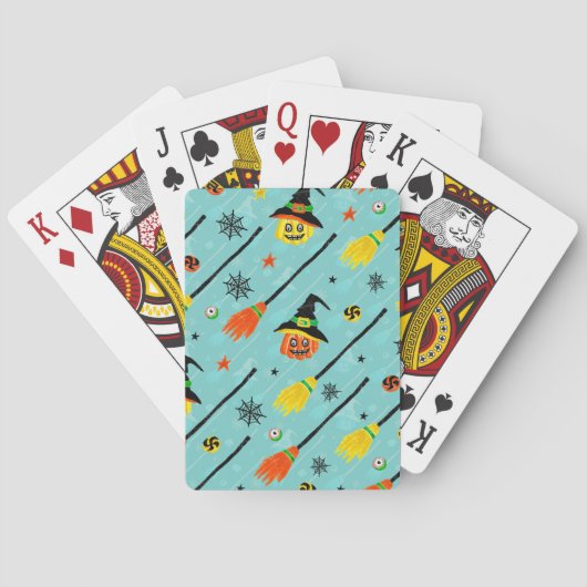 Halloween Witchy Seamless Theme Spielkarten (Rückseite)