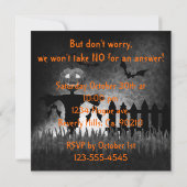 Halloween Witchy-Teufelskreis Einladung (Rückseite)