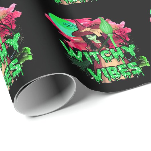 Halloween Witchy Vibes Geschenkpapier (Rolleneckpunkt)