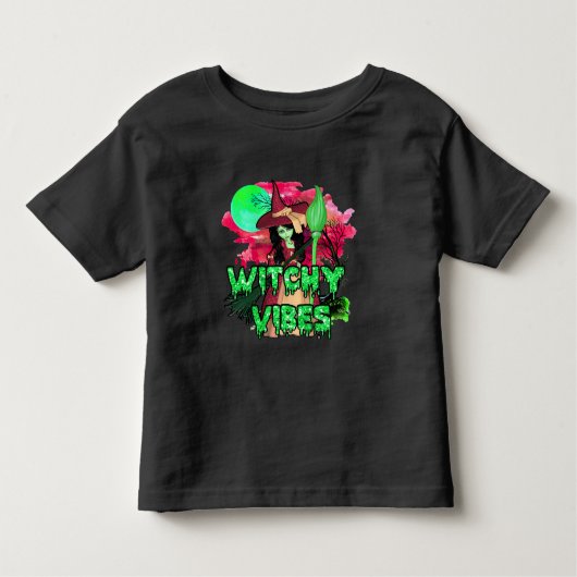 Halloween Witchy Vibes Kleinkind T-shirt (Vorderseite)