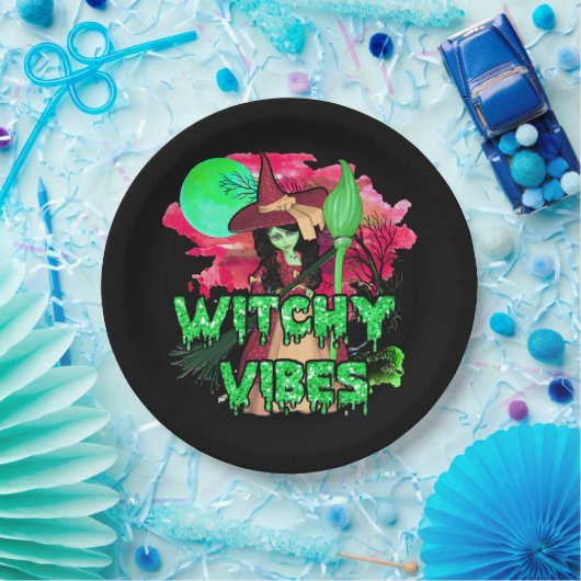 Halloween Witchy Vibes Pappteller (Party)