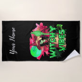 Halloween Witchy Vibes Strandtuch (Vorderseite)