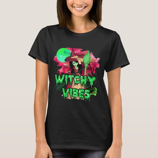 Halloween Witchy Vibes T-Shirt (Vorderseite)