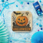 Halloween with a sensual collage technique pappteller (Party)