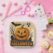 Halloween with a sensual collage technique pappteller (Party)