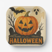 Halloween with a sensual collage technique pappteller (Vorderseite)