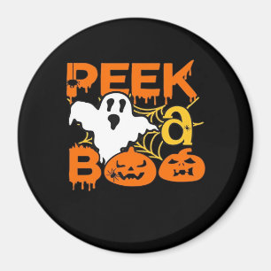 Halloween With Pumpkins Peekaboo Magnet