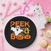 Halloween With Pumpkins Peekaboo Pappteller (Party)