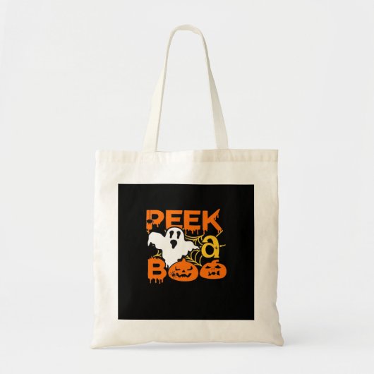 Halloween With Pumpkins Peekaboo Tragetasche (Vorne)