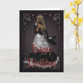 Halloween Witz 4. Oktober Happy Birthday Card Karte (Gelbe Blume)