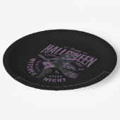Halloween Witz auf Broom Paper Plate - Hexe Pappteller (Schrägansicht)
