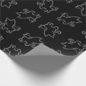 Halloween Witz Bat Cat Geschenkpapier (Ecke)