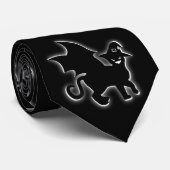 Halloween Witz Bat Cat Krawatte (Gerollt)