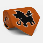 Halloween Witz Bat Cat Krawatte (Gerollt)