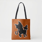 Halloween Witz Bat Cat Tasche (Vorderseite)