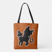 Halloween Witz Bat Cat Tasche (Rückseite)