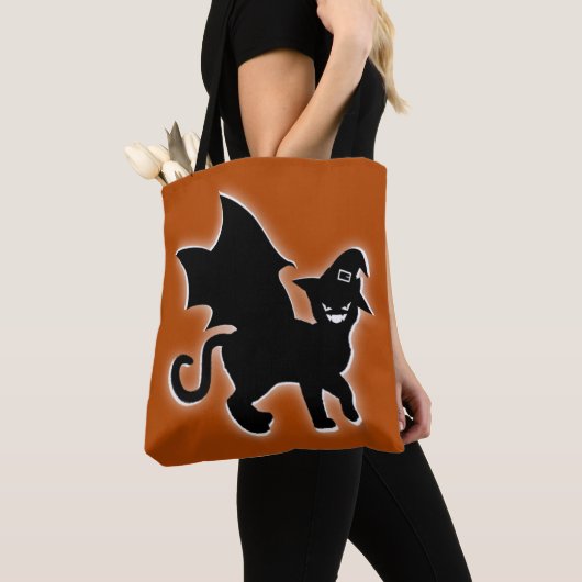 Halloween Witz Bat Cat Tasche (Von Nahem)