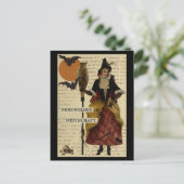 Halloween Witz Bats Moon Owl Skull Postkarte (Stehend Vorderseite)
