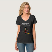 Halloween Witz bitte Flying Broom Halloween Part T-Shirt (Vorderseite Vollansicht)