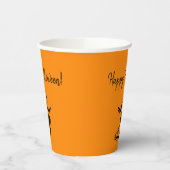 Halloween Witz Broom Orange Black Paper Cup Pappbecher (Links)