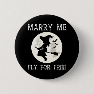 Halloween Witz für Frauen Wiccan Witchcraft Button