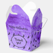 Halloween Witz Iconic Silhouette Lila Grunge Geschenkschachtel (Geöffnet)