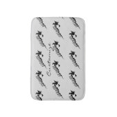 Halloween Witz Riding Broom Thunder_Cove Badematte (Vorderseite Vertikal)