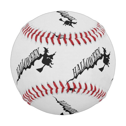Halloween Witz Riding Broom Thunder_Cove Baseball (Vorderseite)