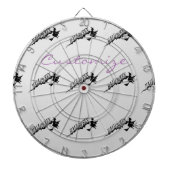 Halloween Witz Riding Broom Thunder_Cove Dartscheibe (vorne)