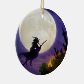 Halloween Witz Vollmond Keramik Ornament (Rechts)